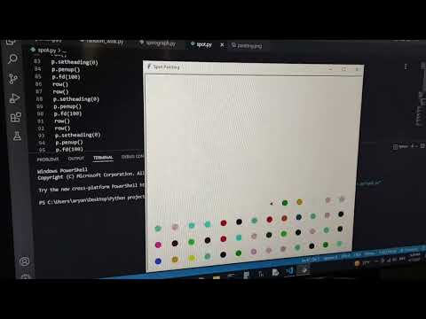 Spot painting 🎨 🖌️ made using python's  turtle library