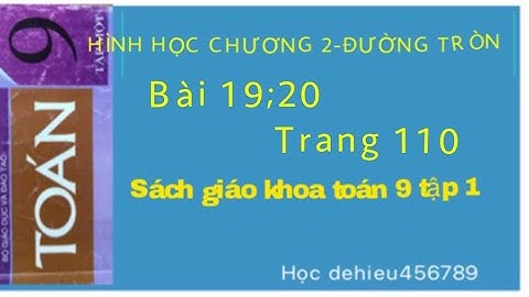 Giải toán 9 hình chương 2 bài 20 trang 110