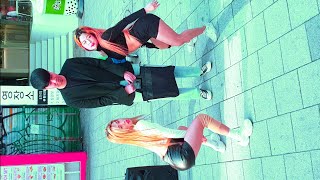 20200214. Queen Step. Lovely Schoolgirls. Hyuna Lip Hip Cover. Cute Charming Busking.