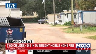2 children die in overnight mobile home fire in Florida's Escambia County