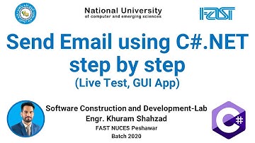SCD Lab 10: Send Email using C#.NET Step by Step | Email Sending GUI App | C# .NET