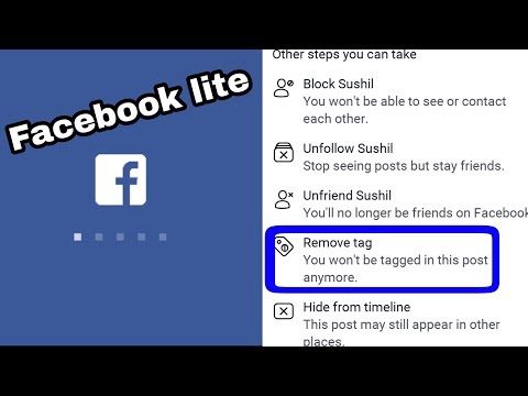 How to Remove tag on Facebook lite |Remove tag on Facebook| #facebook
