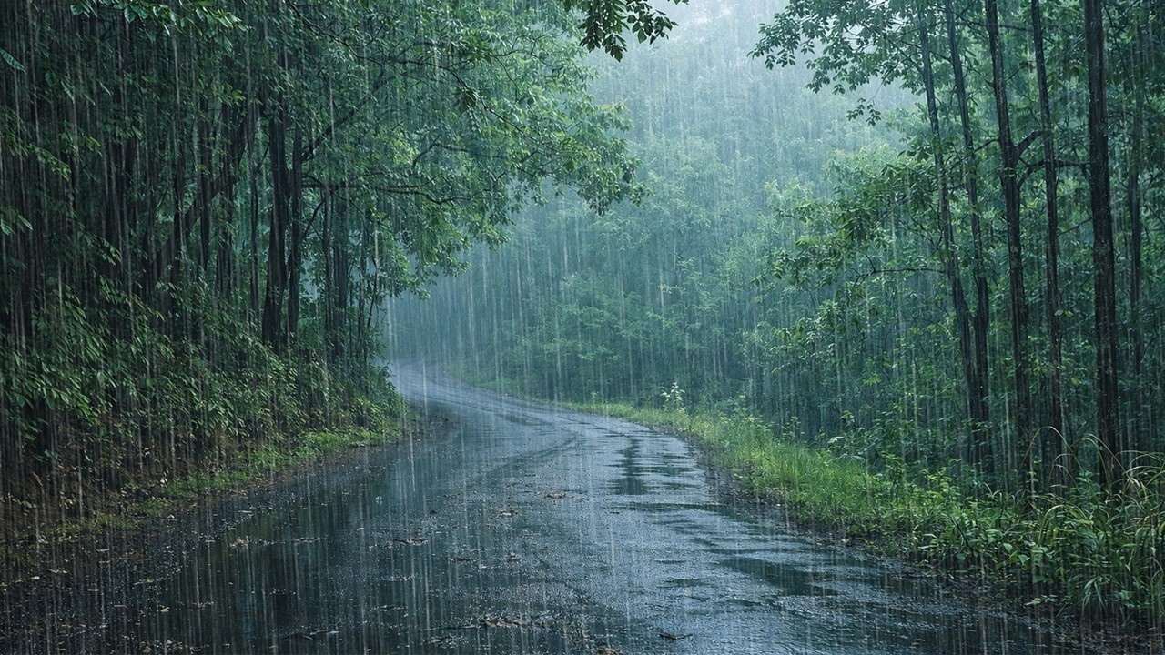 숲속 한적한 길위로 내리는 빗소리 | 깊은 숙면 · 집중 · 마음 안정