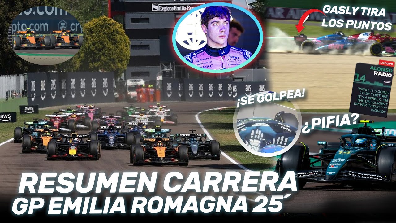 VERSTAPPEN QUEMA el MUNDIAL, DESTROZAN a ALONSO, PIFIA MCLAREN – RESUMEN GP EMILIA ROMAGNA F1 2025