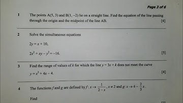 2023 Additional Mathematics Paper 1, question 1 - 5