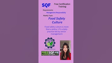 SQF Free Certification Training:  Food Safety Culture