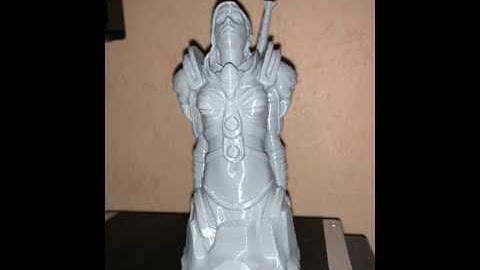 3d print timelapse of knight girl on monoprice select mini v2