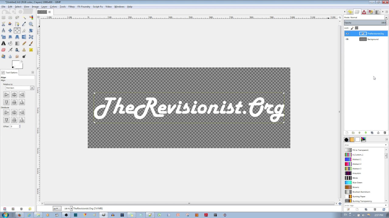 How to Make a Logo with a Transparent Background in GIMP