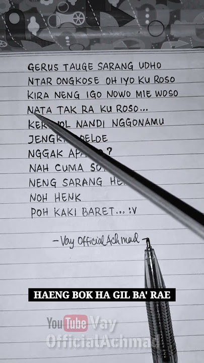 Ost. Sassy Girl - Haeng Bok Ha Gil Ba Rae | Yang Ku Dengar #lirikparodi