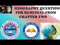 REMEDIAL GEOGRAPHY QUESTION FROM CHAPTER TWO/ WHAT IS GEO MCQ