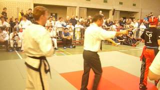 2011 INT. KARATE CHAMPIONSHIPS - PASCAL WOLLWERT (Taekwondo) VS MICHAEL MILLON (Kickboxing) - PART 1