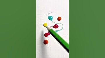 Connect the drops of the same color🤔🙄 #art #satisfying #colors #line #shorts #funny#challenge