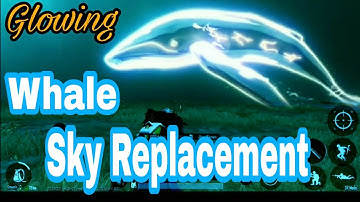 Neon Glowing whale Sky Replacement  Effect trending  Bgmi montage video ( Sky glow replacement)