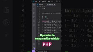 Operador de comparación estricto #php #cursophp #larutadev
