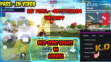 DRIP CLIENT V4 AIM KILL|AUTO KILL| HG CHEAT MOD MENU FREE| NO BAN NO BLACKLIST| MOBILE PANEL FREE