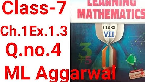 Class-7 chapter- 1 integers exercise 1.3 question number 4 learning mathematics ml Aggarwal