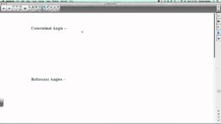 PreCalc 11: 3.1 Angles and their Measure