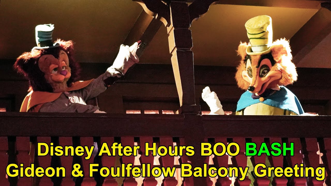 Gideon Foulfellow Balcony Greeting At Disney After Hours Halloween Boo Bash Magic Kingdom 21 Youtube