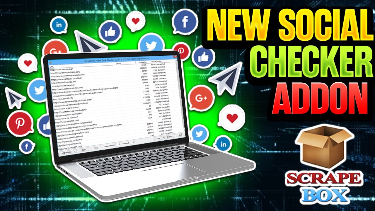 Social Check Addon - Its So Easy To Get Social Stats Using Scrapebox