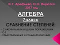 Сравнение степеней 7 класс Алгебра