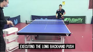 Butterfly Training Tip with Bob Chen - Executing the Long Backhand Push
