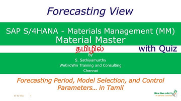 SAP MM Tamil – Forecasting View in Material Master (S/4HANA Materials Management P2P) 02-18