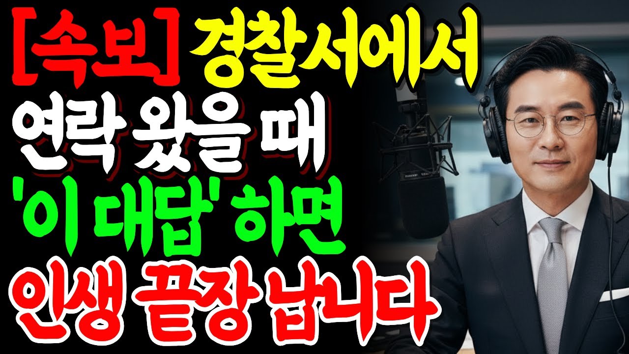 [ 속보 ] 경찰 전화 오면 