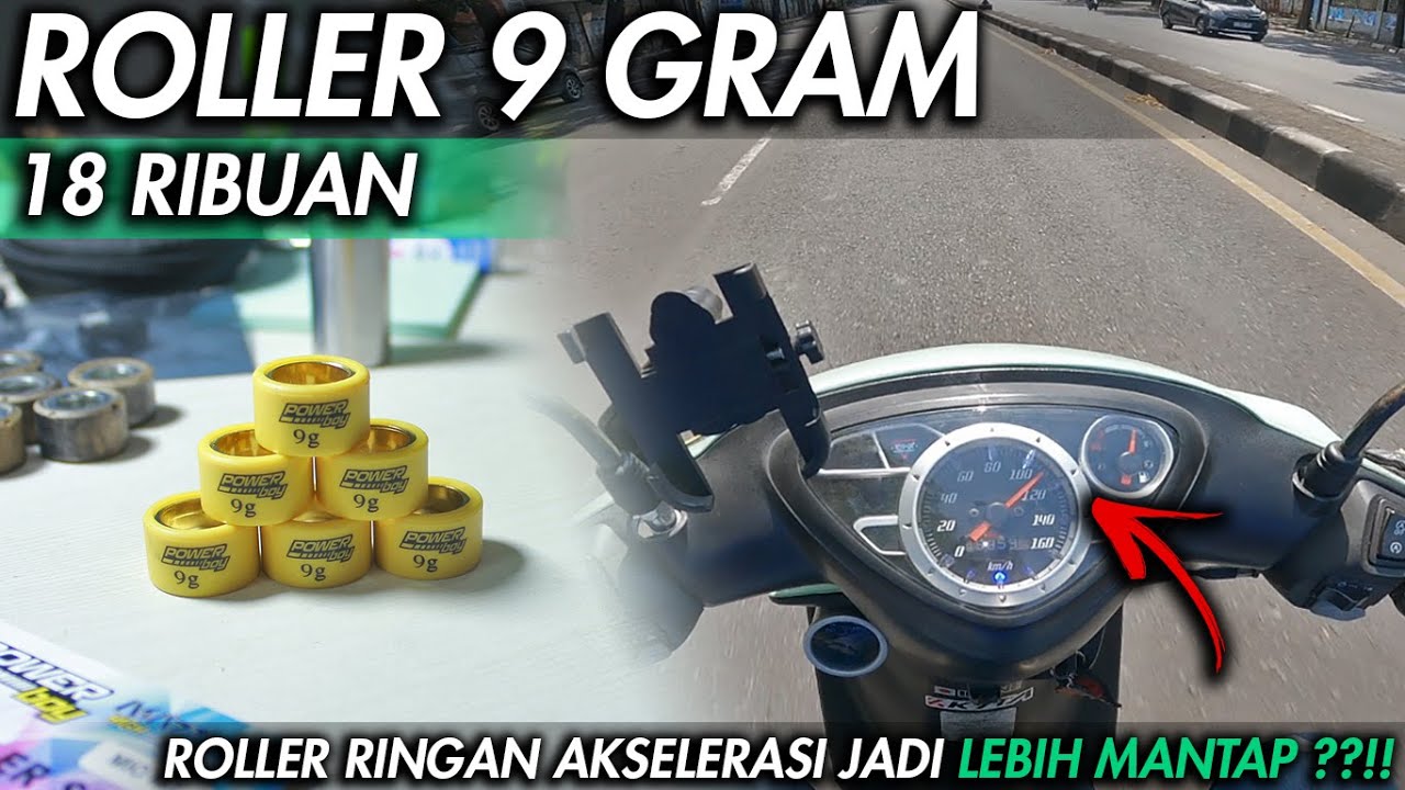 GANTI ROLLER POWER BOY 9 GRAM DI PULLEY MIO M3 13,8 | TARIKAN BAWAH JADI LEBIH GALAK !! | MIO 150 CC