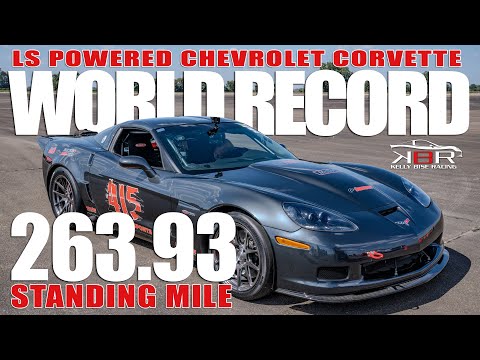 WORLD RECORD 263.93MPH LS Powered Chevrolet Corvette in the Standing Mile