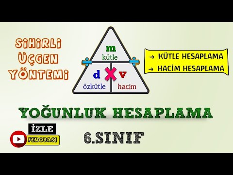 YOĞUNLUK,KÜTLE, HACİM HESAPLAMA 6.SINIF / SİHİRLİ ÜÇGEN YÖNTEMİ