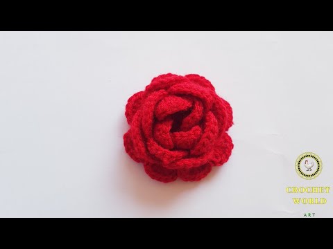 How to make Crochet Amigurumi Rose Flower Tutorial English Free Pattern For Beginner's