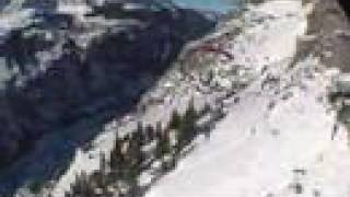 Extreme Skydiving - Flying Down Swiss Virgin - Winter 2007