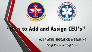 "How to Add and Assign CEU's"