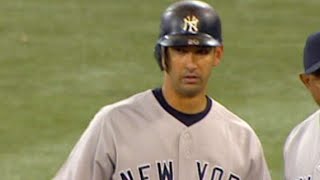 Posada ties game in the 8th with an RBI single