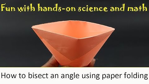 How to bisect an angle using paper folding | Marathi