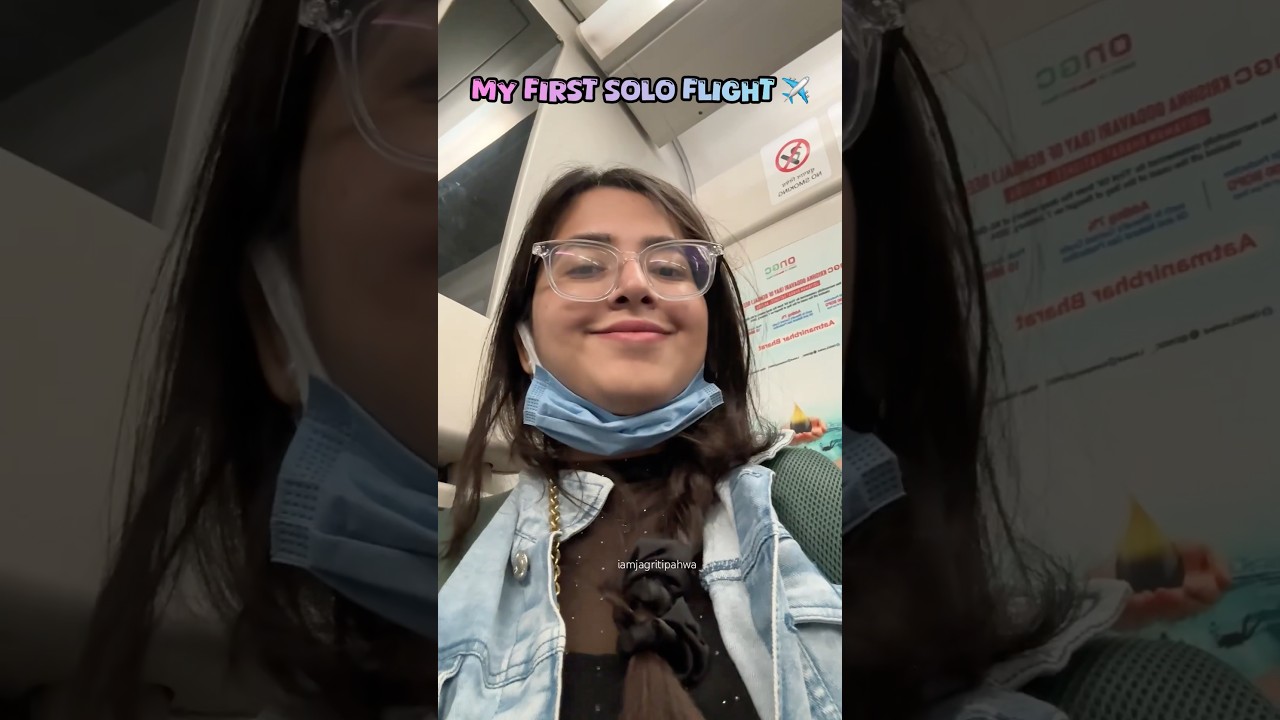 My first solo flight ✈️ 😘 #solotravel #minivlog #firstflight #mumbai
