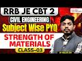 RRB JE CBT 2 Civil Engineering Previous Year Questions Paper |Strength of Materials #3 By Srijan Sir