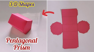 Pentagonal Prism 3D Model/ How to make Pentagonal Prism/ Maths 3D Shapes Model/ Maths Project Easy