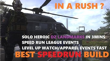 The Division 2 - Best Build For Speed Running, perfect for leagues, level up watch/apparel fast