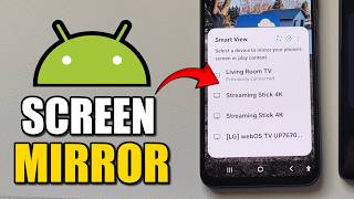 Connect Android Phone to Smart TV to Screen MIRROR