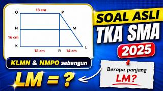 2025  TKA Math Problem: Similarity of 2 Trapezoids for High School and Vocational School ...