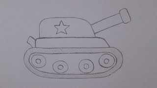 Cómo dibujar un tanque de guerra - YouTube
