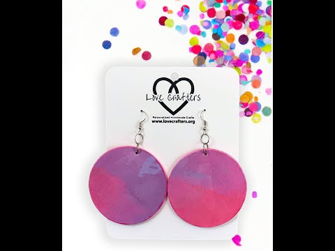 DIY Kit : Earrings Made of Colored Cardstock Paper Jewelry 