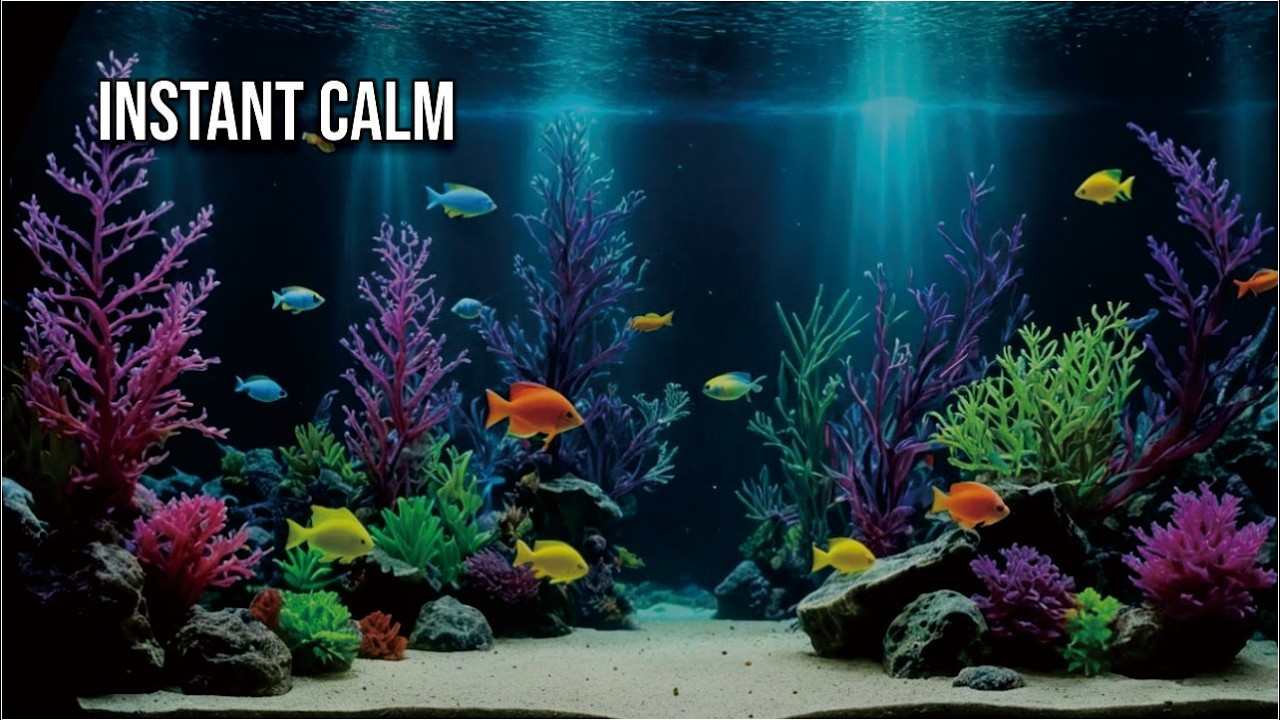 Underwater ASMR 🌊 Tropical Fish & Ocean Water Sounds with Relaxing Music | Ideal for Sleep & Calm