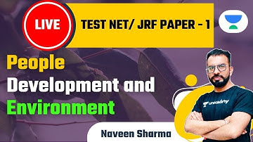 UGC NET/JRF 2021 | People Development & Environment by Naveen Sharma | Live Test