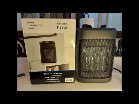 Mainstays ceramic heater review from Walmart