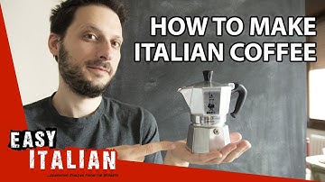 How to make coffee with an Italian coffee maker | Easy Italian 35