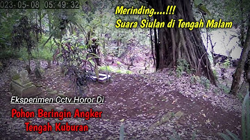Bikin Merinding....!!! Suara Siulan Di Malam Hari - Eksperimen Cctv Di Pohon Beringin Tengah Kuburan