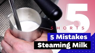 Steaming Milk For Latte Art - 5 Mistakes To Avoid! #Shorts