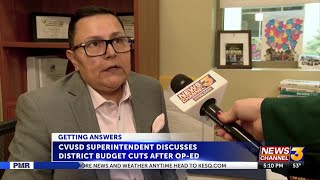 CVUSD Superintendent discusses district budget cuts